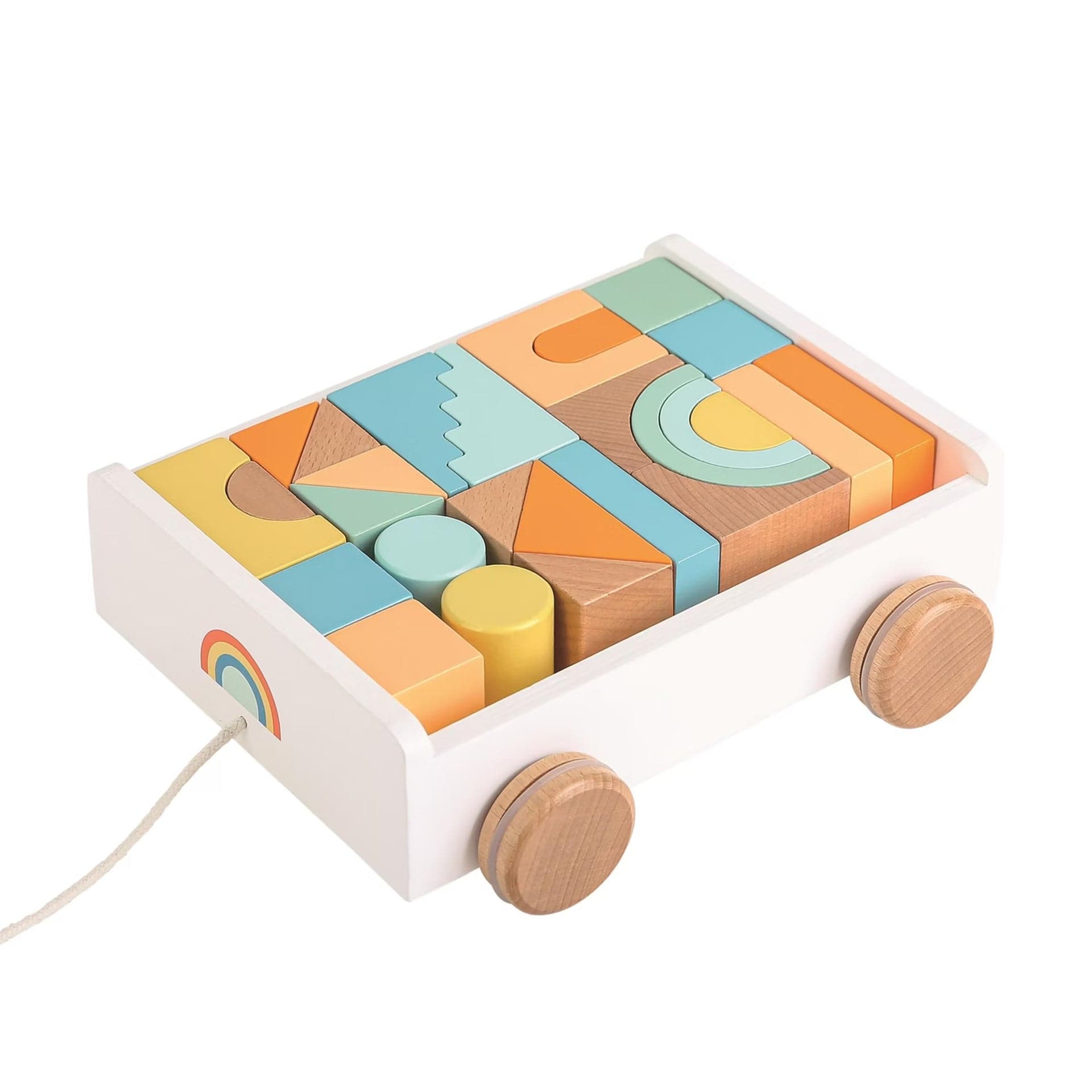 Spielba Wagen mit Bauklötzen