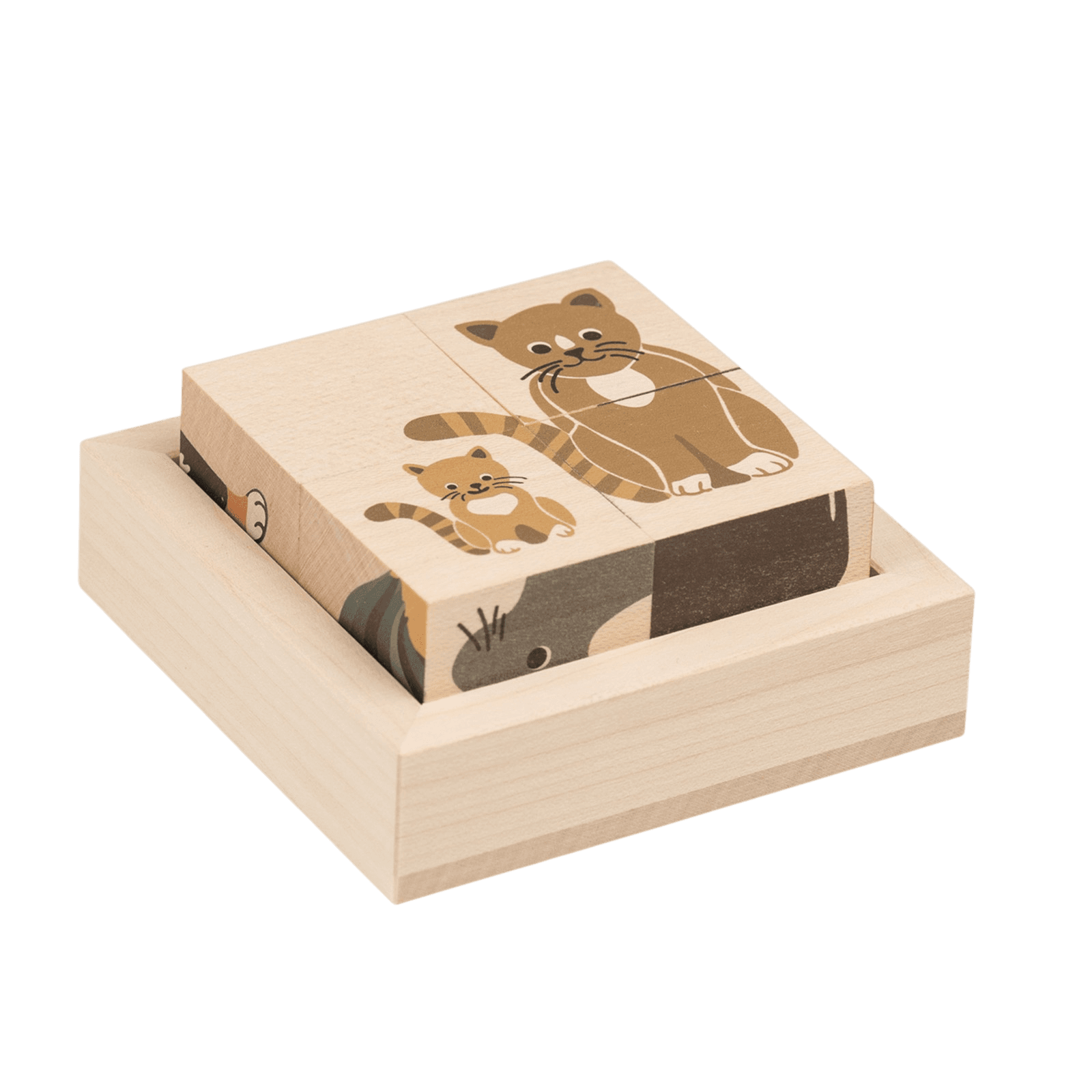 Würfelpuzzle Haustiere