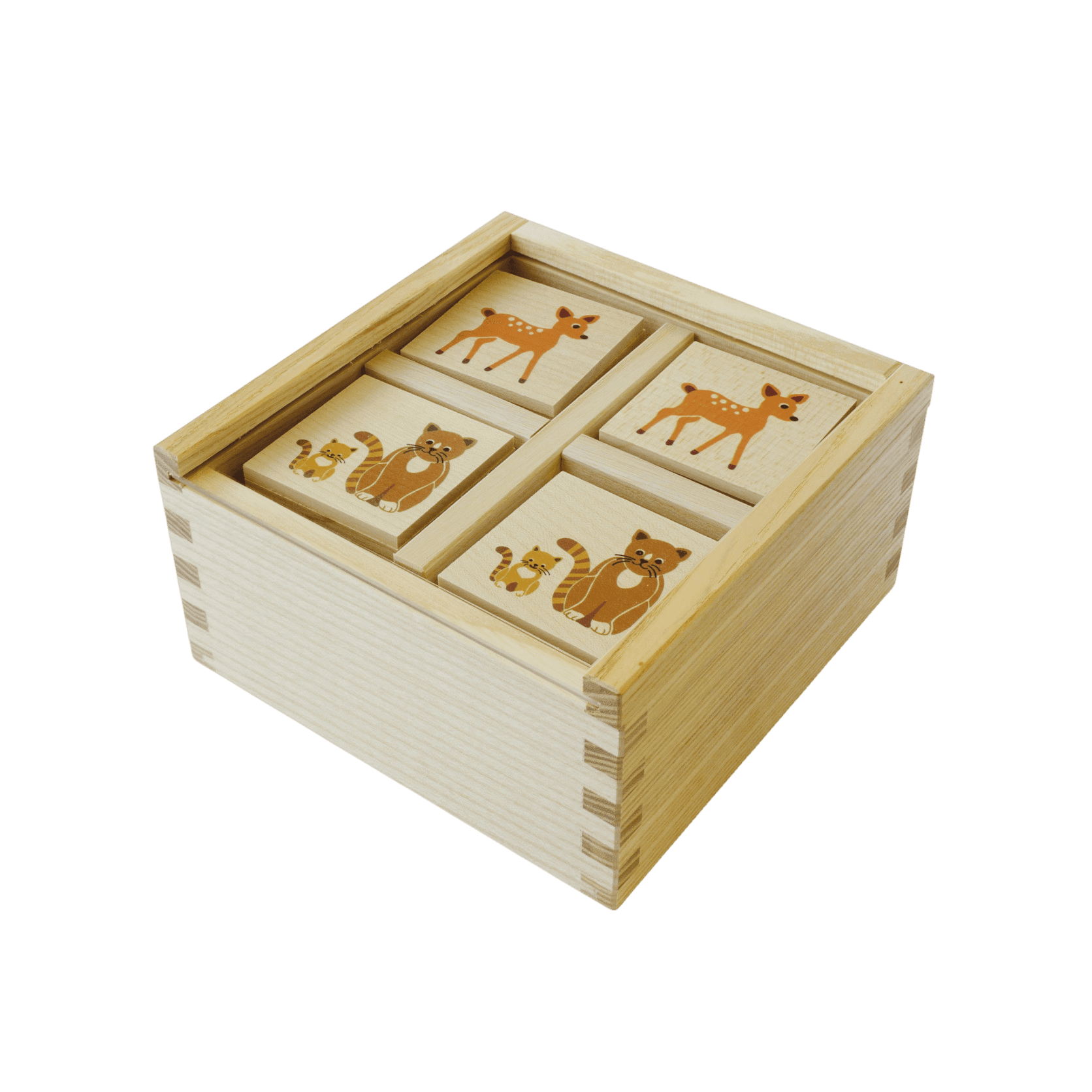 Holz-Memory Tiere