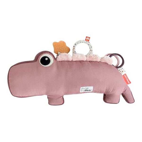 Done by Deer - Spielkissen Tummy time Krokodil Croco - rosa