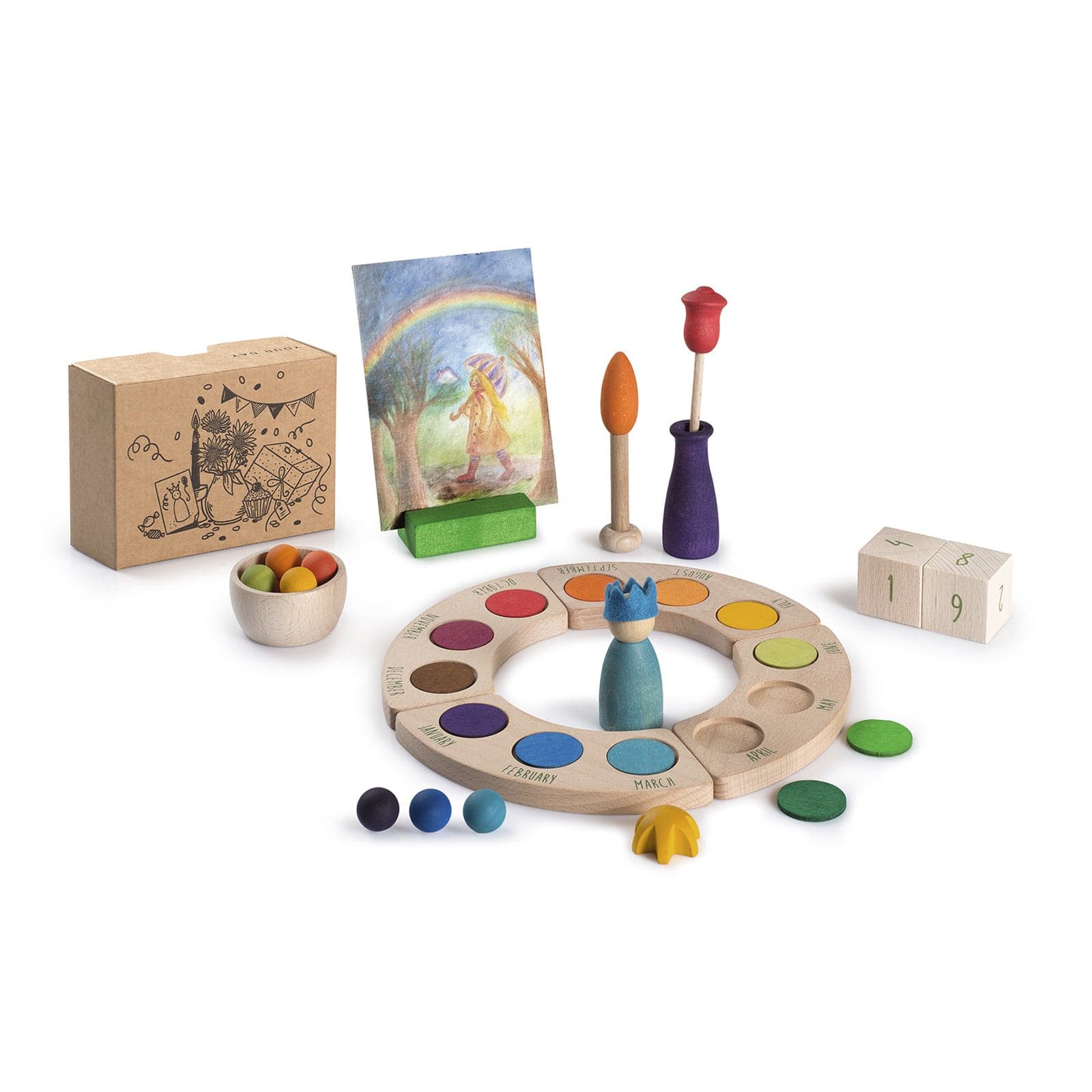 Geburtstagsset Regenbogen Grapat