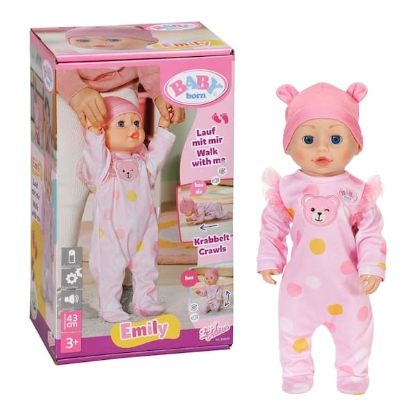 Zapf Creation - BABY BORN - Puppe Emily Lauf mit mir 43 cm