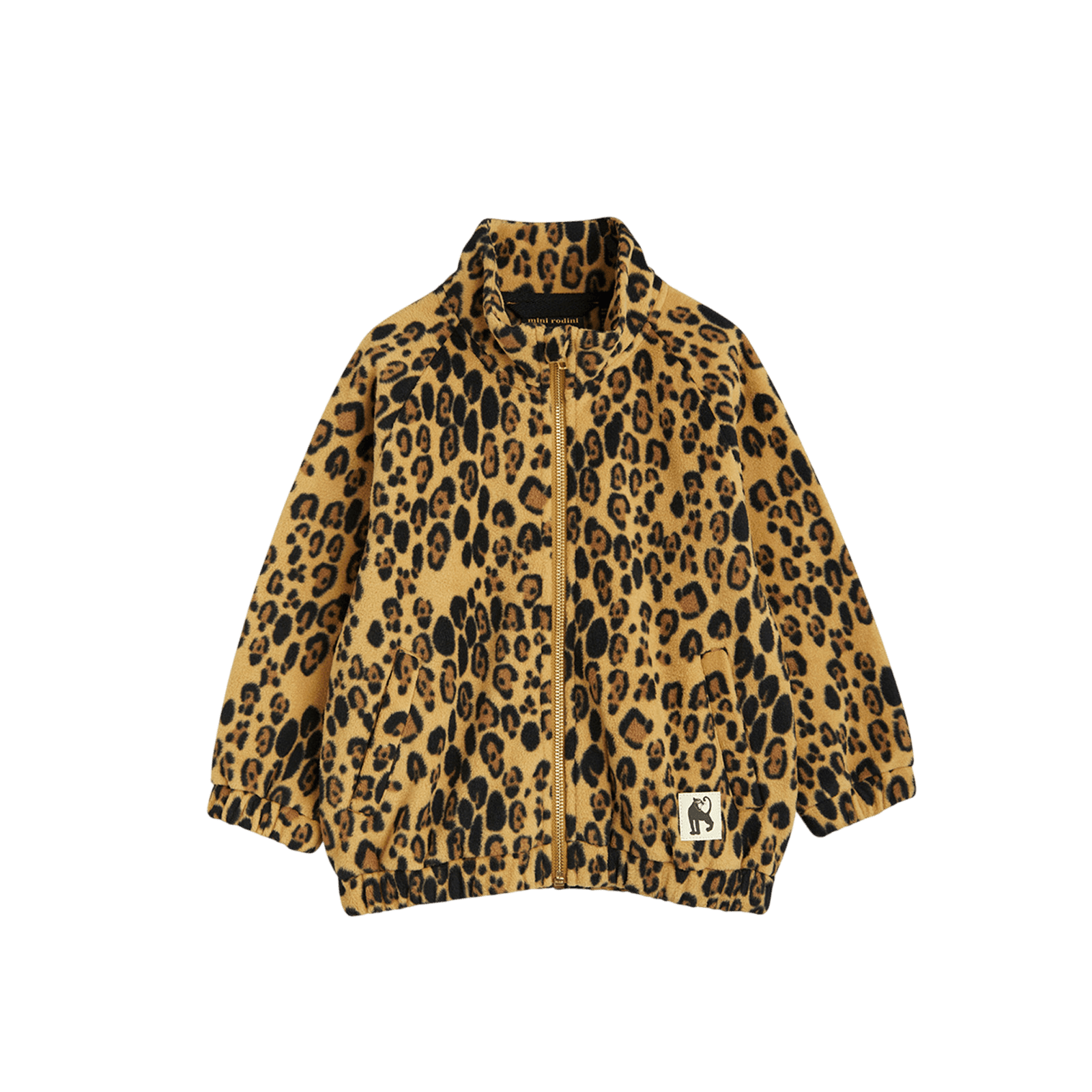 Fleecejacke Leopard Beige