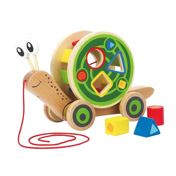 Hape - Nachziehspielzeug Schnecke aus Holz