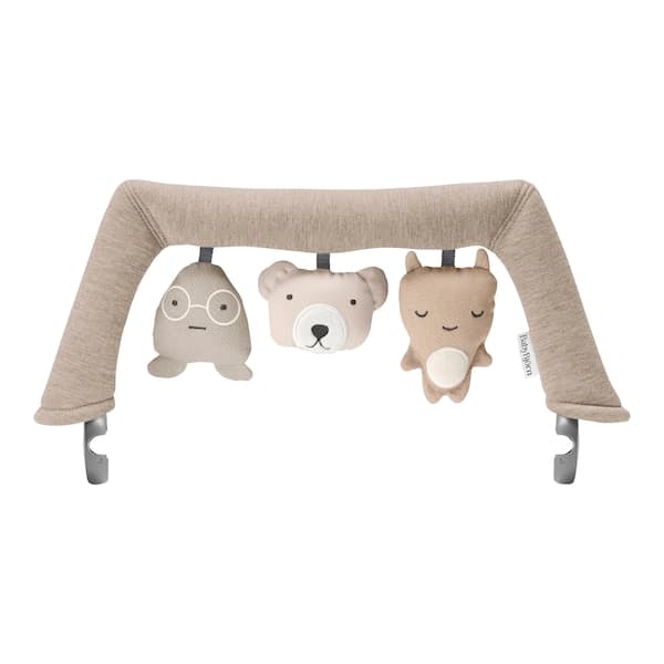 BabyBjörn - Spielzeug für Babywippe Soft Friends - sandgrau