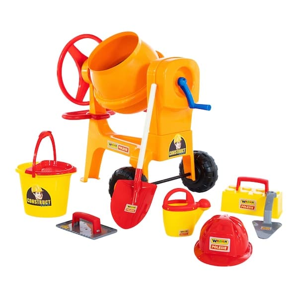 Wader - Mischmaschine mit Baustellen-Set 8-tlg.