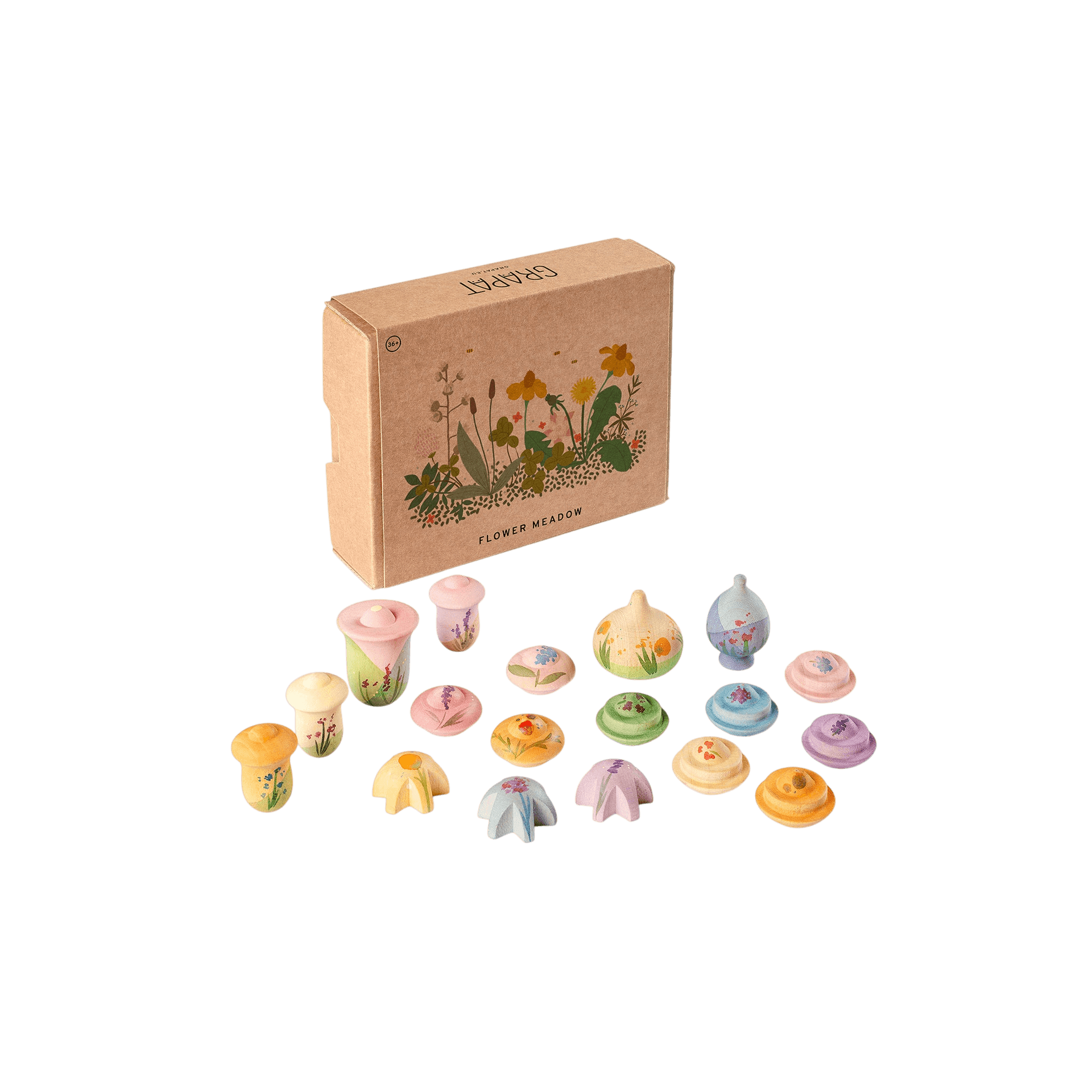 Holzfiguren Blumen Flower Meadow Grapat