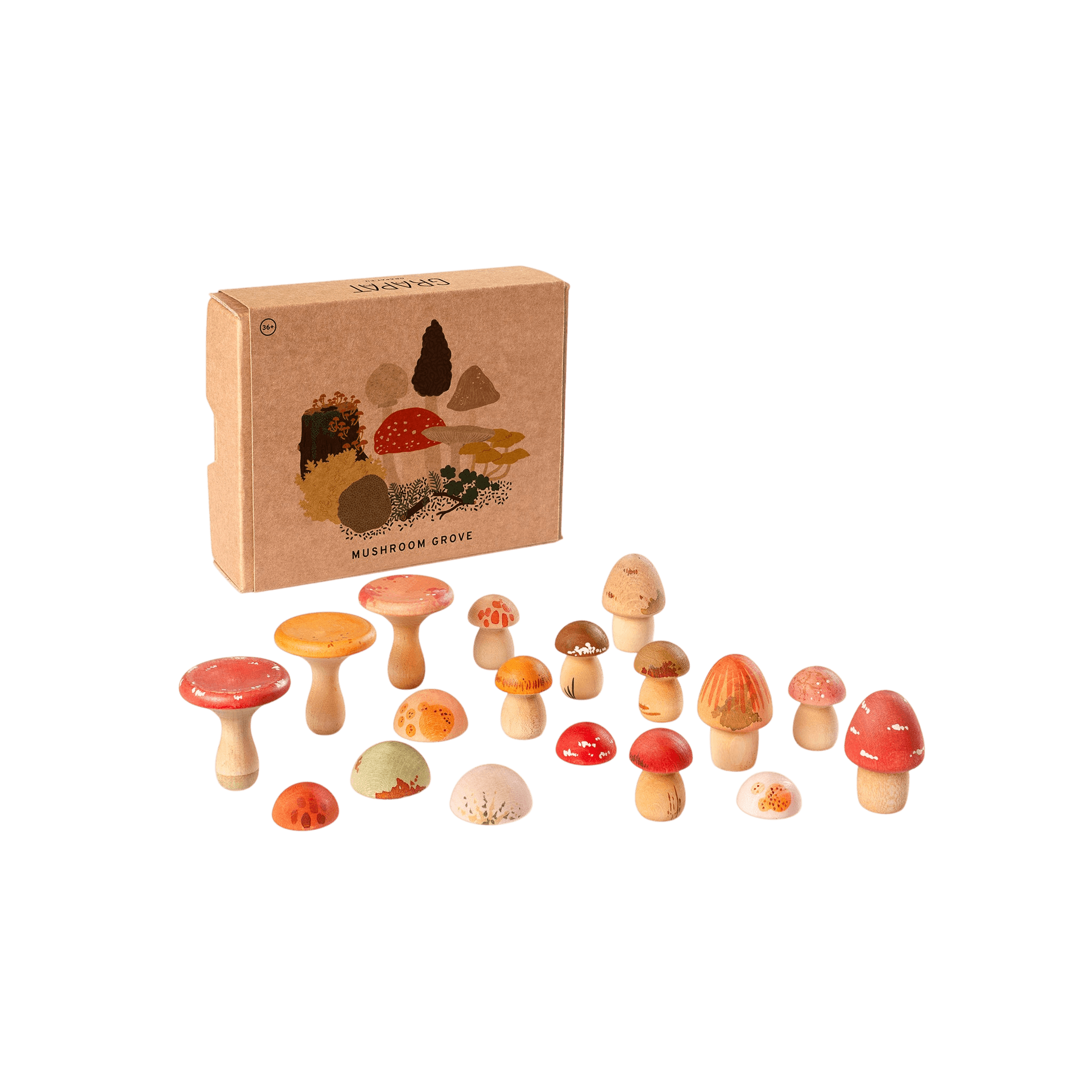 Holzfiguren Pilze Mushroom Grove Grapat