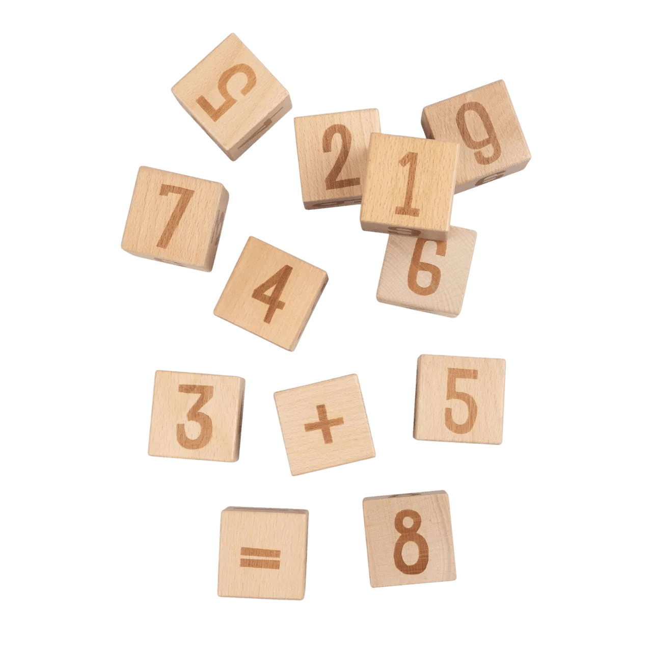 Zahlenblöcke aus Holz